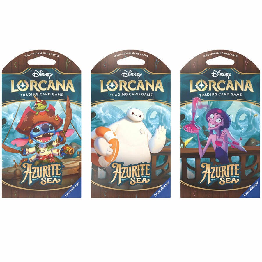 Disney Lorcana: Azurite Sea Sleeved Booster Pack Art Bundle [Set of 3] card from Azurite Sea