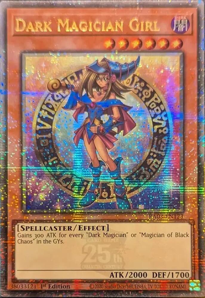Dark Magician Girl (Quarter Century Secret Rare) (B) RA03-EN123 card from Quarter Century Bonanza