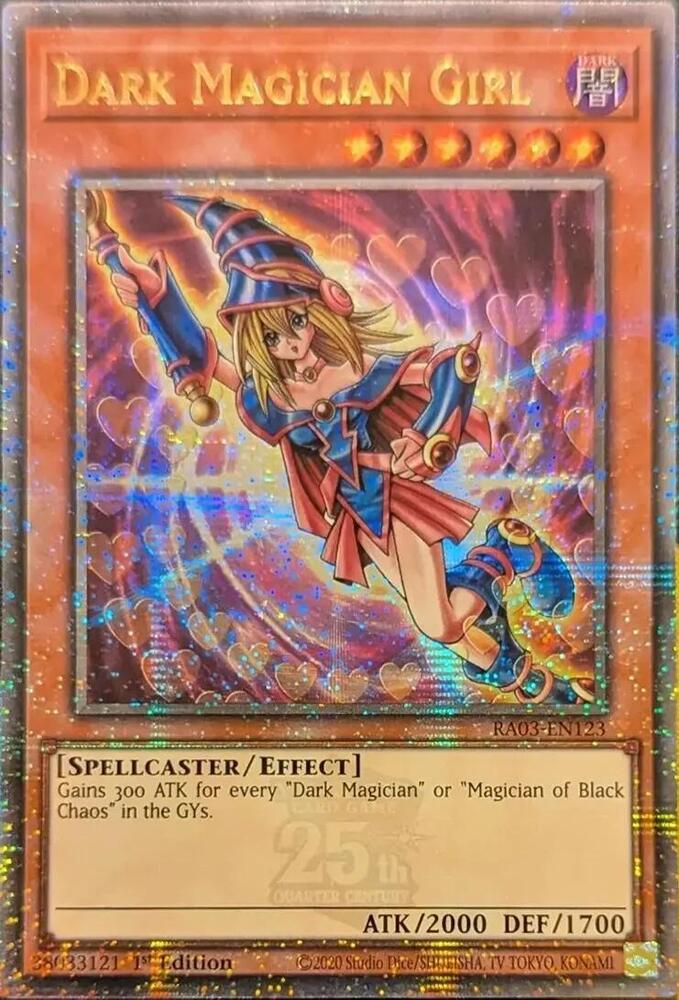 Dark Magician Girl (Quarter Century Secret Rare) (C) RA03-EN123 card from Quarter Century Bonanza