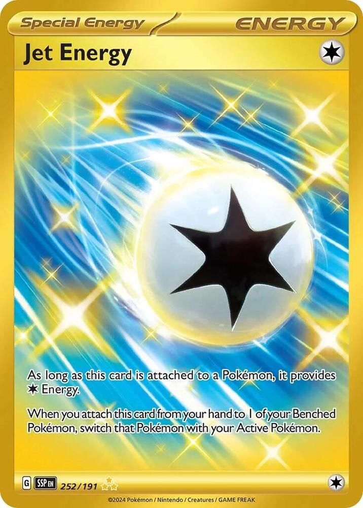 Jet Energy 252/191 card from SV08: Surging Sparks