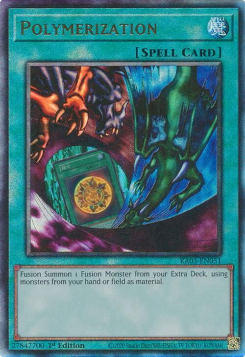 Polymerization (A) (Alternate Art) (PUR) RA03-EN051 card from Quarter Century Bonanza