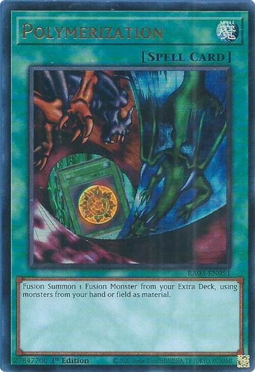 Polymerization (A) (Alternate Art) (UR) RA03-EN051 card from Quarter Century Bonanza