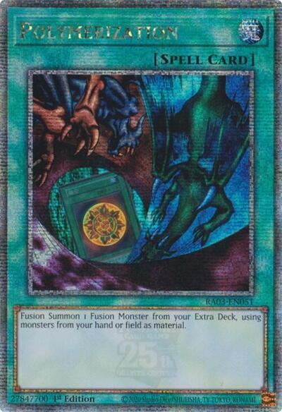 Polymerization (A) (Alternate Art) (Quarter Century Secret Rare) RA03-EN051 card from Quarter Century Bonanza