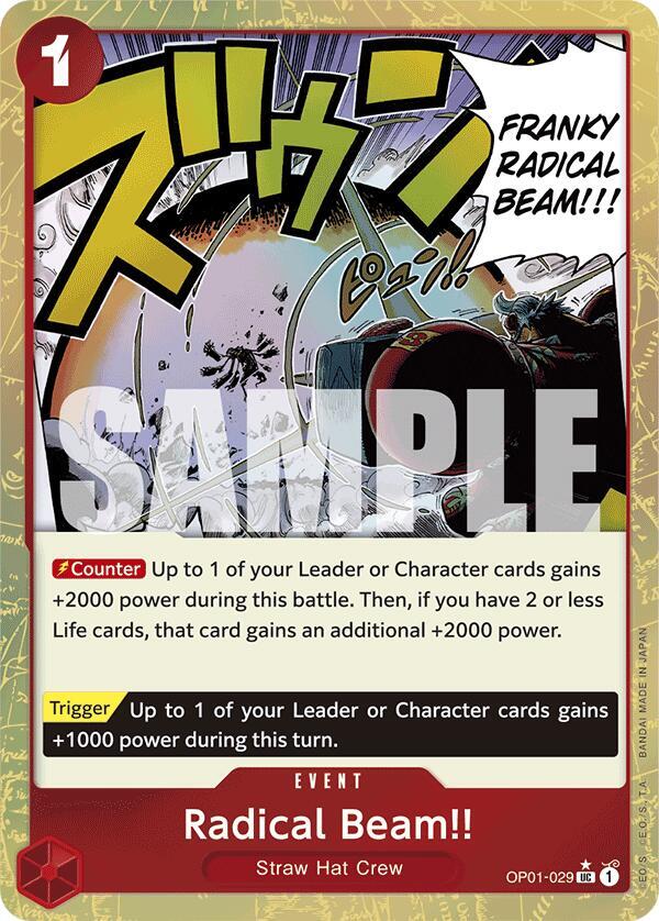 Radical Beam!! (Textured Foil) OP01-029 card from Premium Booster -The Best-