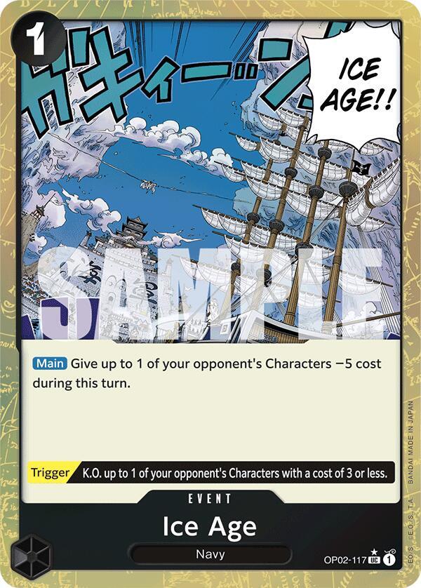 Ice Age (Textured Foil) OP02-117 card from Premium Booster -The Best-