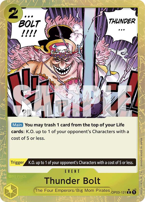 Thunder Bolt (Textured Foil) OP03-121 card from Premium Booster -The Best-