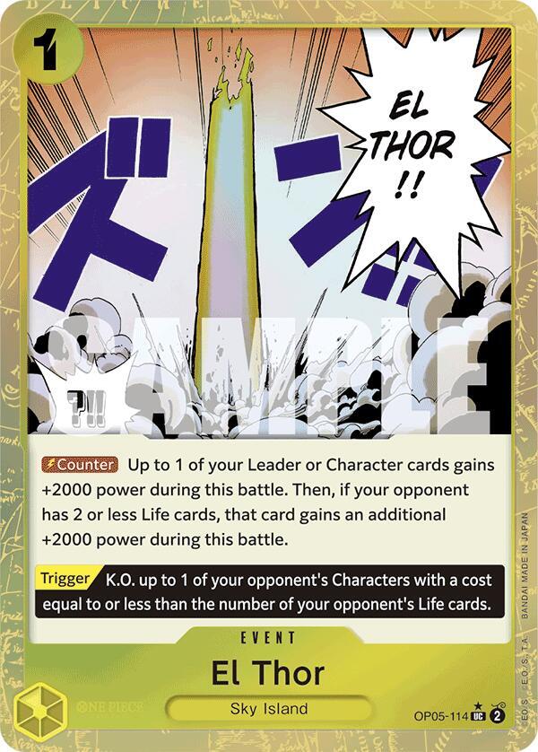 El Thor (Textured Foil) OP05-114 card from Premium Booster -The Best-