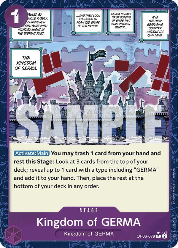 Kingdom of GERMA (Textured Foil) OP06-079 card from Premium Booster -The Best-