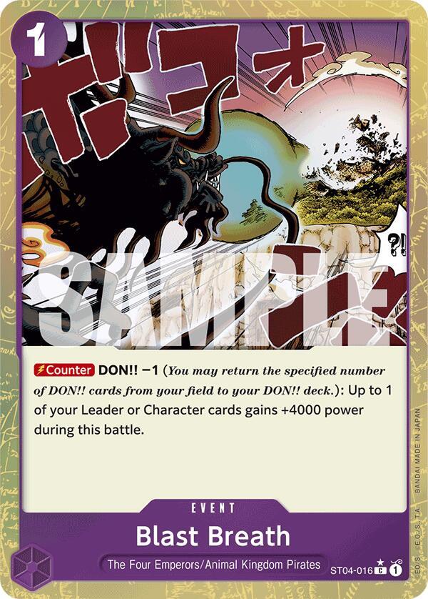 Blast Breath (Textured Foil) ST04-016 card from Premium Booster -The Best-