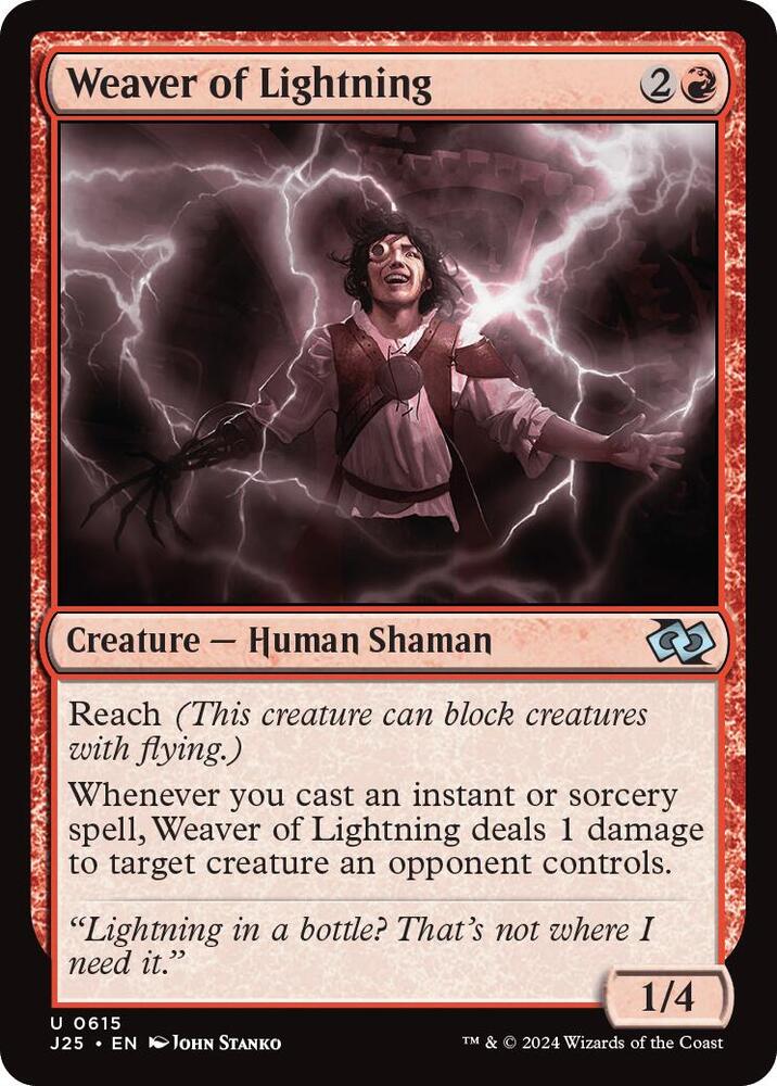 Weaver of Lightning 615 card from Foundations Jumpstart