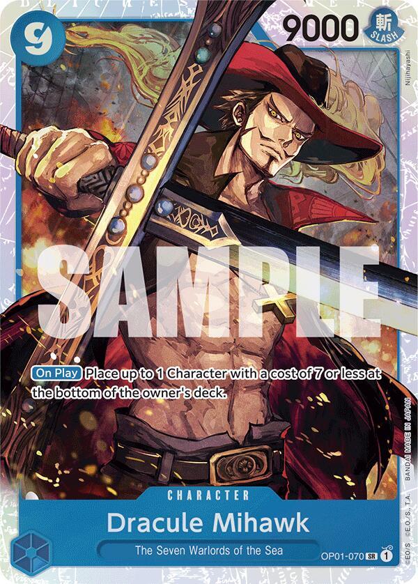Dracule Mihawk (Reprint) OP01-070 card from Premium Booster -The Best-