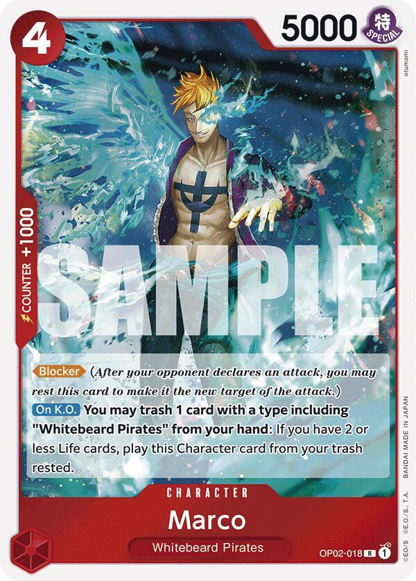 Marco (Reprint) OP02-018 card from Premium Booster -The Best-