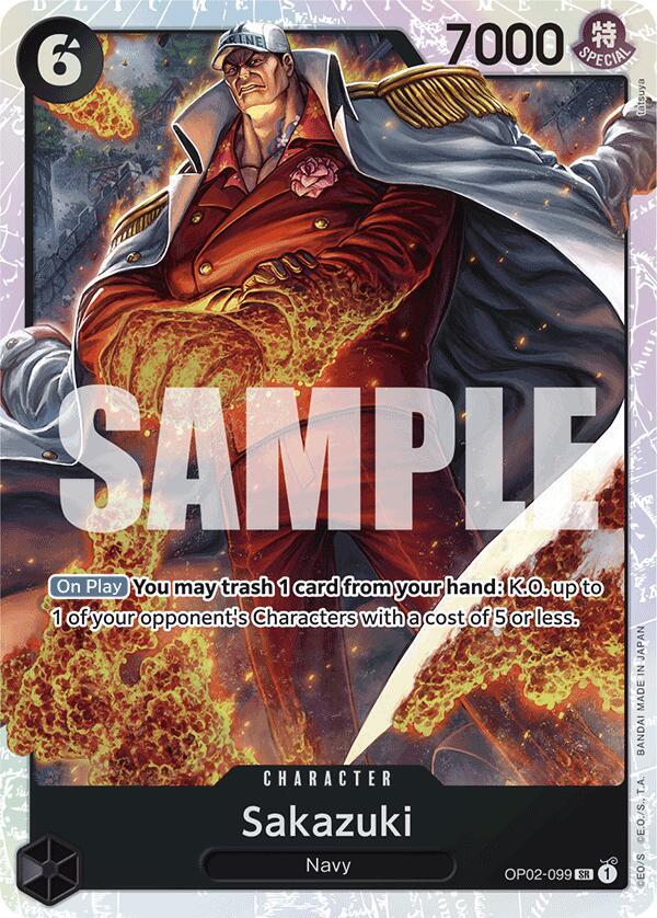 Sakazuki (Reprint) OP02-099 card from Premium Booster -The Best-