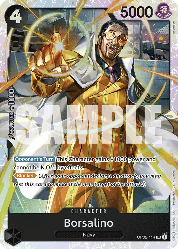 Borsalino (Reprint) OP02-114 card from Premium Booster -The Best-