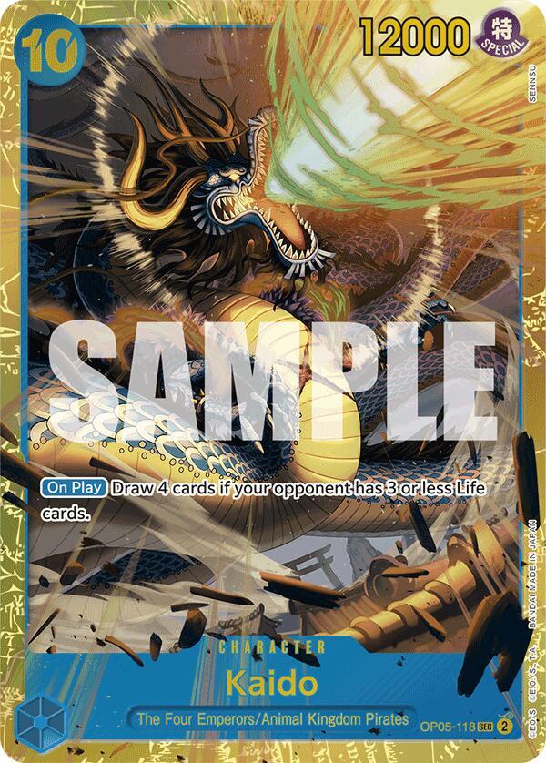 Kaido (Reprint) OP05-118 card from Premium Booster -The Best-