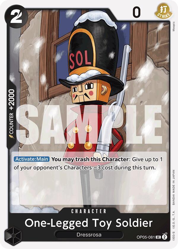 One-Legged Toy Soldier (Reprint) OP05-081 card from Premium Booster -The Best-