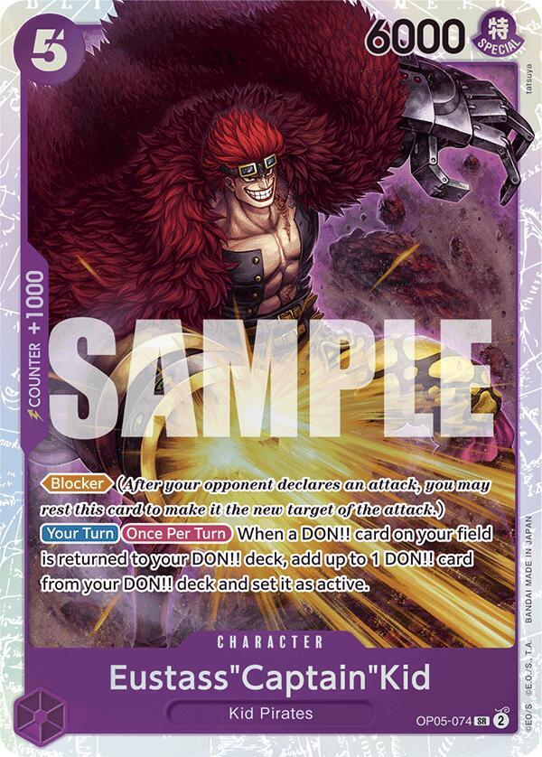 Eustass"Captain"Kid (Reprint) OP05-074 card from Premium Booster -The Best-