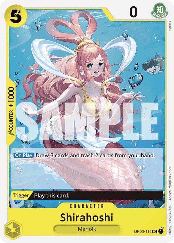 Shirahoshi (Reprint) OP03-116 card from Premium Booster -The Best-