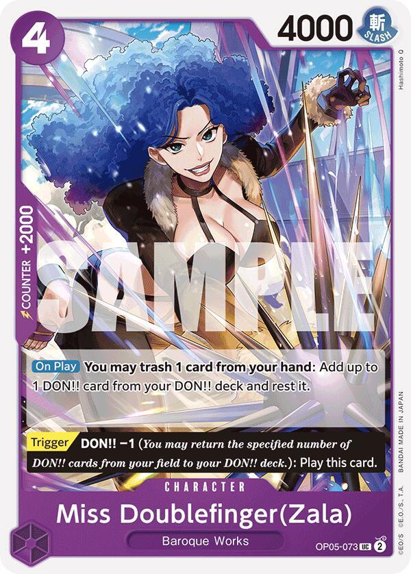 Miss Doublefinger(Zala) (Reprint) OP05-073 card from Premium Booster -The Best-