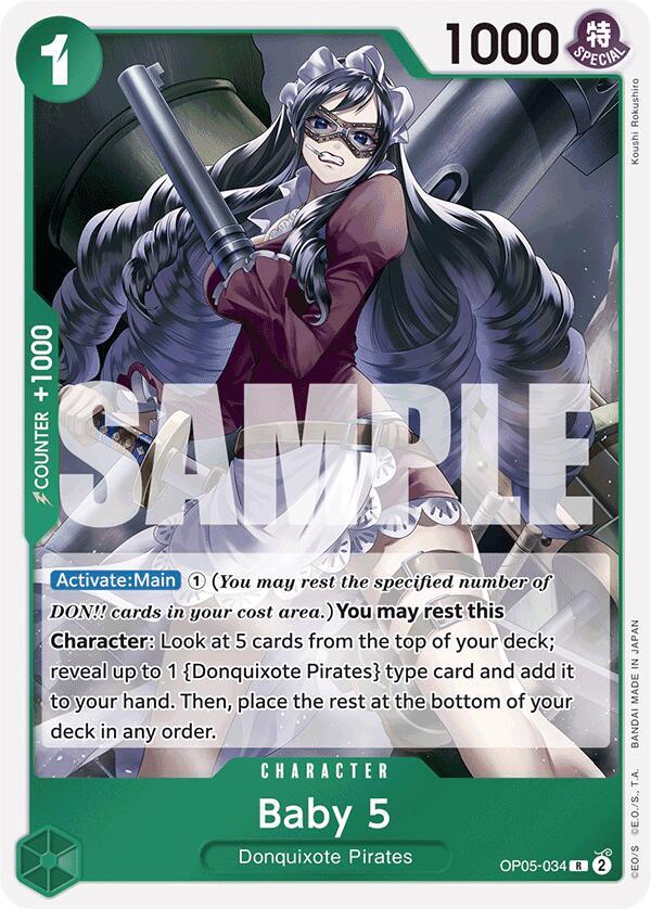 Baby 5 (Reprint) OP05-034 card from Premium Booster -The Best-
