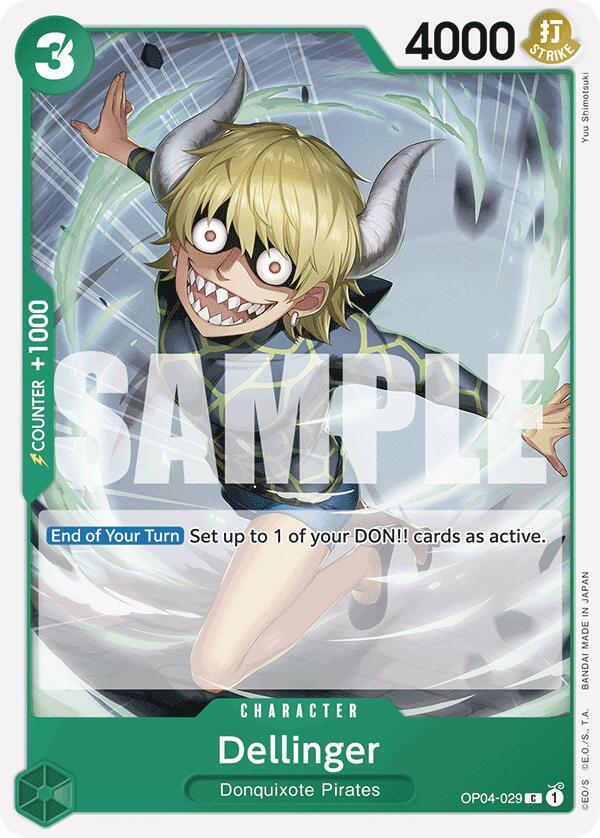 Dellinger (Reprint) OP04-029 card from Premium Booster -The Best-