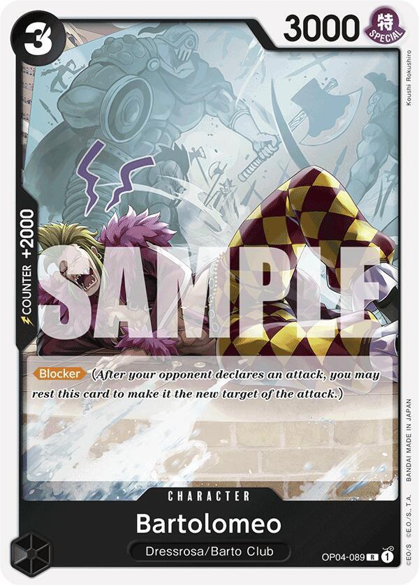 Bartolomeo (Reprint) OP04-089 card from Premium Booster -The Best-