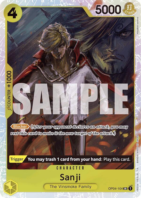 Sanji (Reprint) OP04-104 card from Premium Booster -The Best-