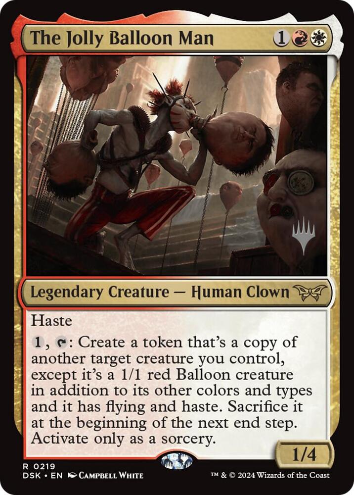 The Jolly Balloon Man 219 card from Promo Pack: Duskmourn: House of Horror