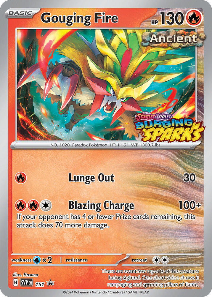 Gouging Fire 151 card from SV: Scarlet & Violet Promo Cards