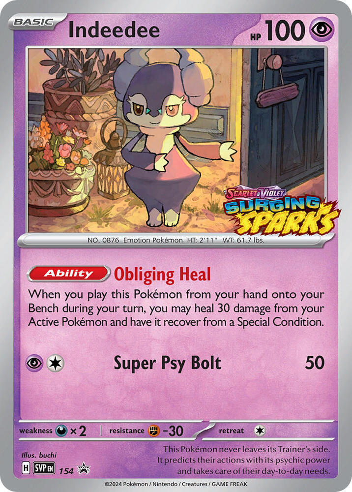 Indeedee 154 card from SV: Scarlet & Violet Promo Cards