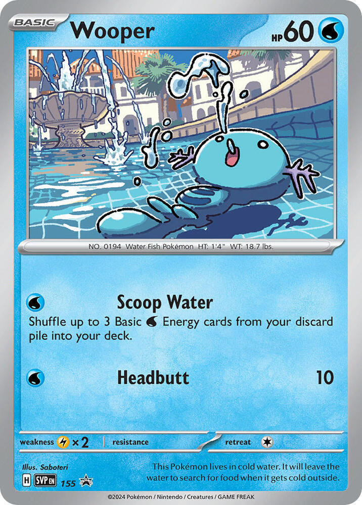 Wooper 155 card from SV: Scarlet & Violet Promo Cards
