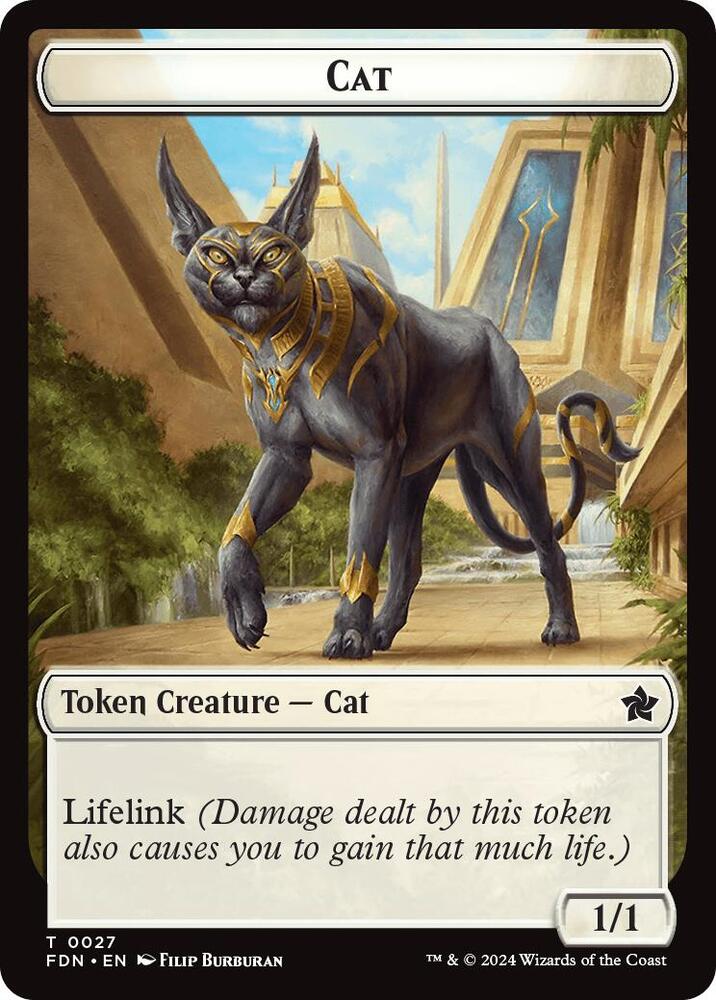 Cat (0027) // Phyrexian Goblin Double-Sided Token 27 // 31 card from Foundations