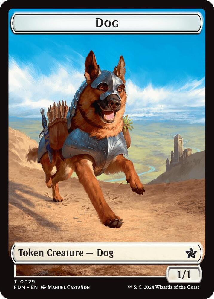 Dog // Beast Double-Sided Token 29 // 32 card from Foundations