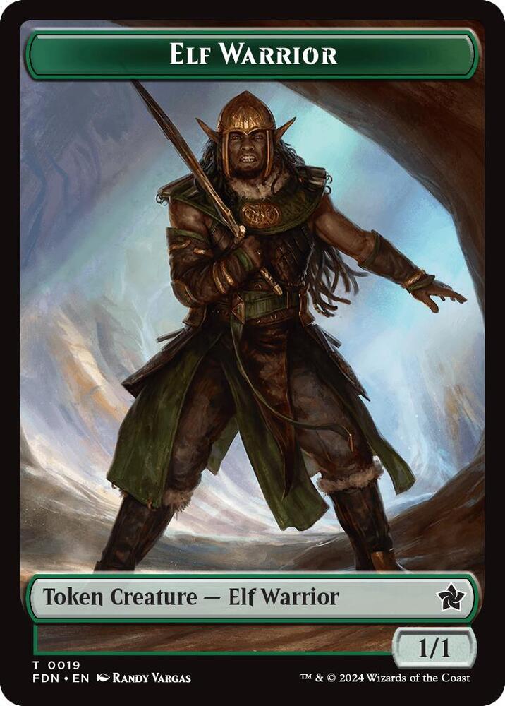Elf Warrior // Rat Double-Sided Token 19 // 30 card from Foundations