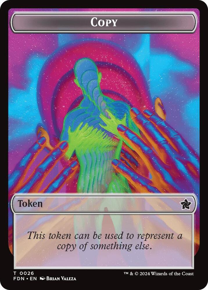 Copy // Human Double-Sided Token 26 // 3 card from Foundations
