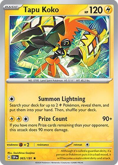 Tapu Koko 065/191 card from Deck Exclusives