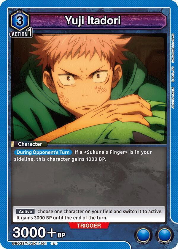 Yuji Itadori UE03ST/JJK-1-101 card from UE03ST: Jujutsu Kaisen Starter Deck
