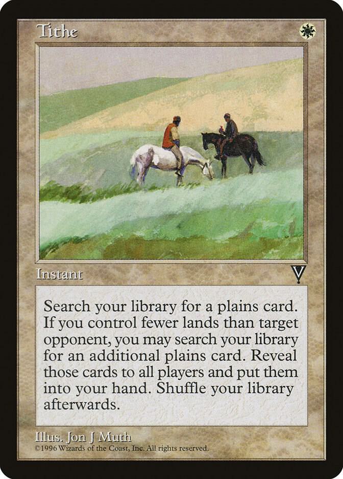 Tithe card from Visions
