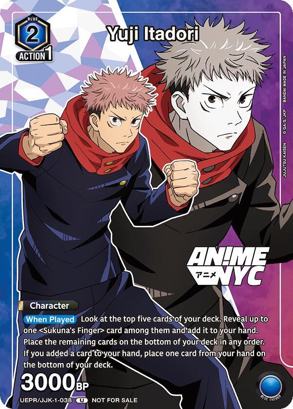 Yuji Itadori (Anime NYC 2024) UEPR/JJK-1-038 card from Union Arena Promotion Cards