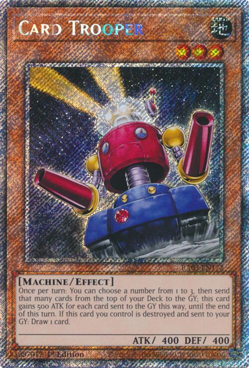 Card Trooper (Platinum Secret Rare) RA03-EN172 card from Quarter Century Bonanza