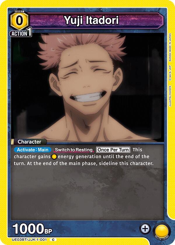 Yuji Itadori UE03BT/JJK-1-001 card from UE03BT: Jujutsu Kaisen