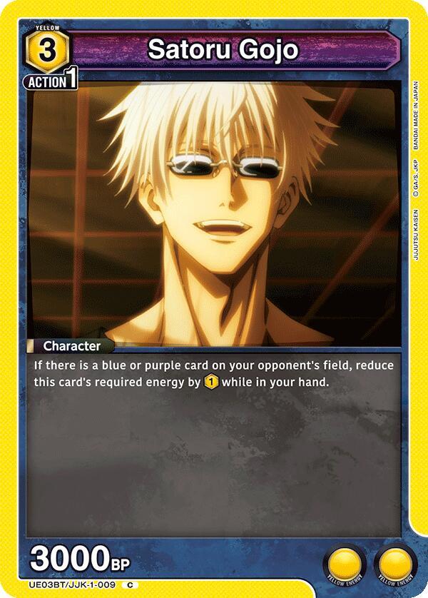 Satoru Gojo UE03BT/JJK-1-009 card from UE03BT: Jujutsu Kaisen