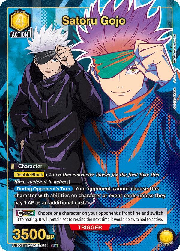 Satoru Gojo (R*) UE03BT/JJK-1-011 card from UE03BT: Jujutsu Kaisen