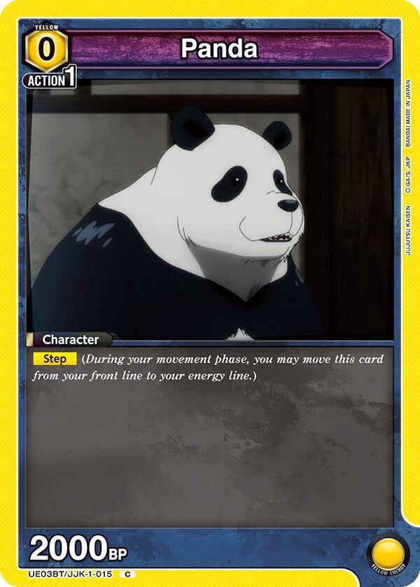 Panda UE03BT/JJK-1-015 card from UE03BT: Jujutsu Kaisen