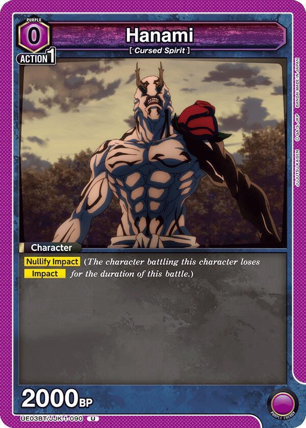 Hanami UE03BT/JJK-1-090 card from UE03BT: Jujutsu Kaisen