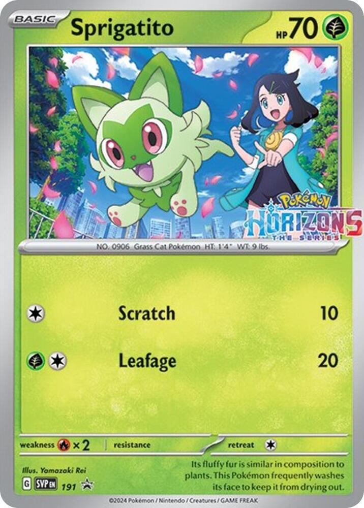 Sprigatito 191 card from SV: Scarlet & Violet Promo Cards