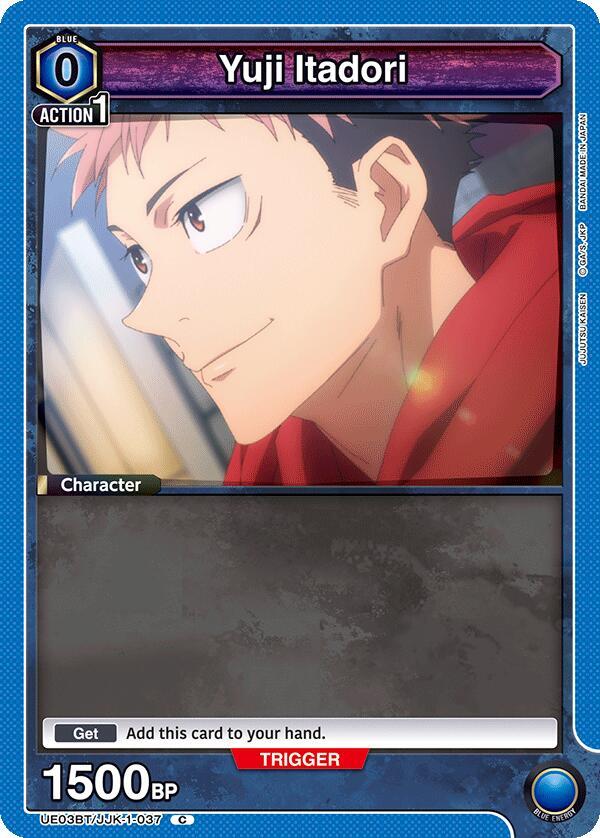 Yuji Itadori (Box Topper Foil) UE03BT/JJK-1-037 card from UE03BT: Jujutsu Kaisen