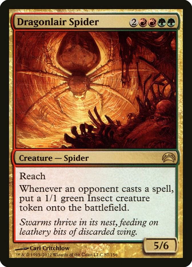 Dragonlair Spider 87 card from Planechase 2012