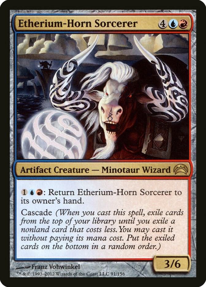 Etherium-Horn Sorcerer 91 card from Planechase 2012