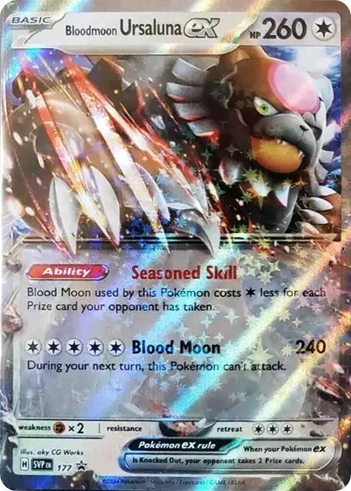Bloodmoon Ursaluna ex 177 card from SV: Scarlet & Violet Promo Cards